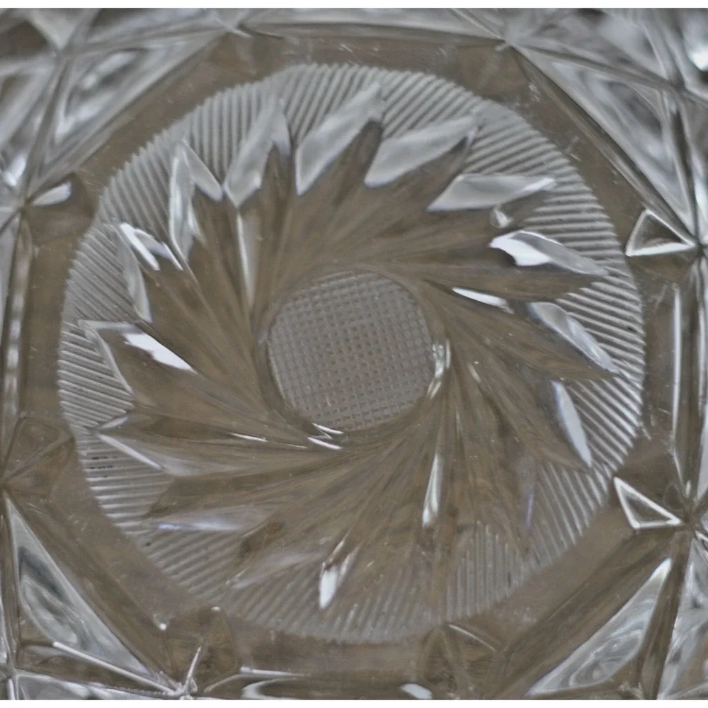 VTG Czech Bohemian Crystal Ashtray 5.5